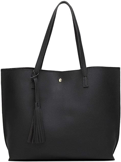 soft faux leather tote bag